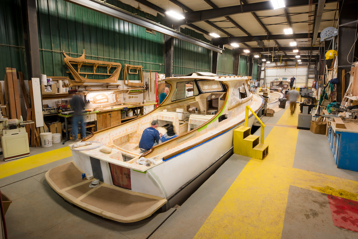 hinckley yachts manufacturing trenton photos